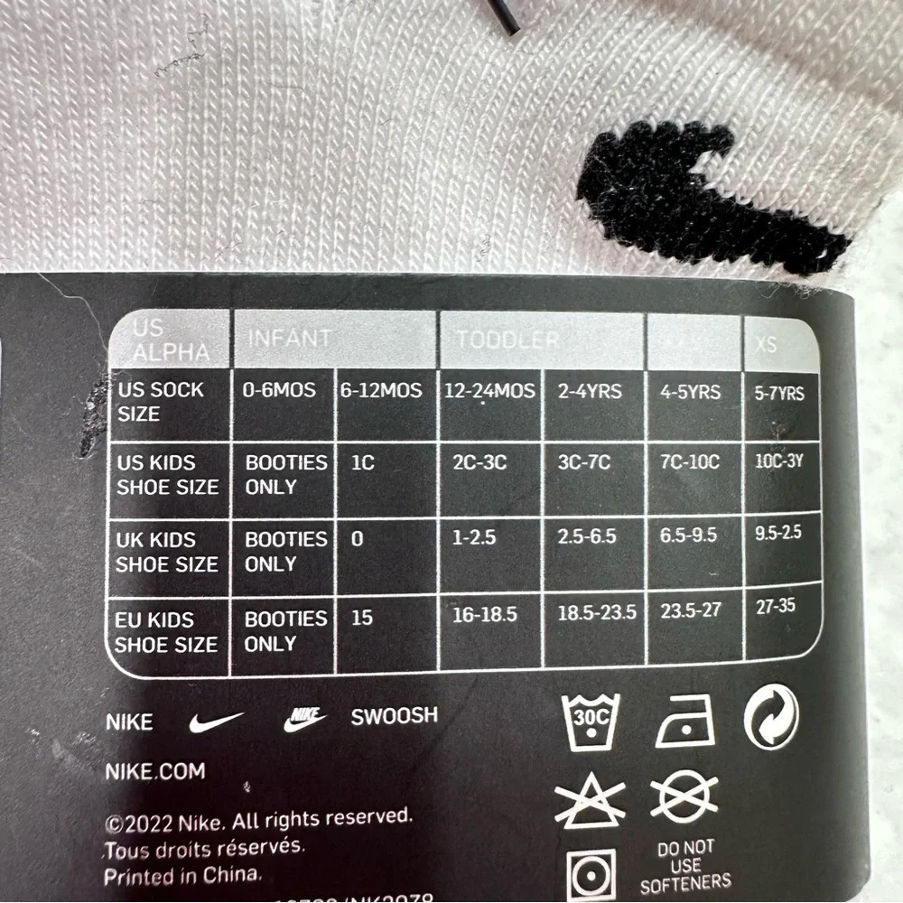 Boys White Nike Socks